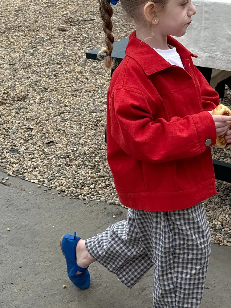 LUNÉ Kurtka Dziecięca z Haftem | Unisex Kurtka z Bawełny (1–9 Lat)