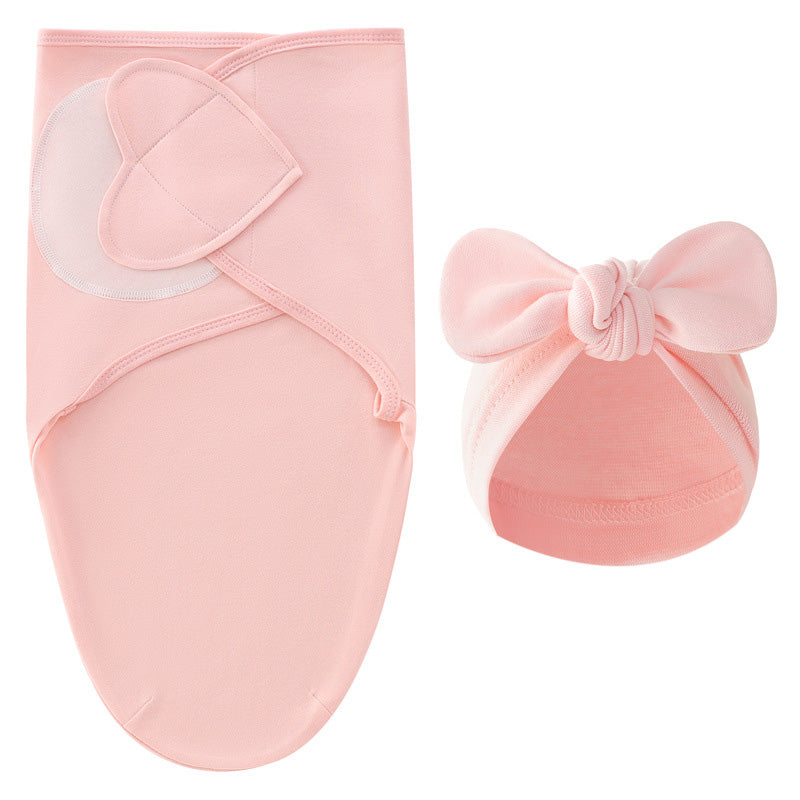 Rożek do pieluszki i czapeczka - DreamNest Luxe, Unisex, Szary/Zielony/Różowy/Biały/Brązowy, Bawełna, Noworodek