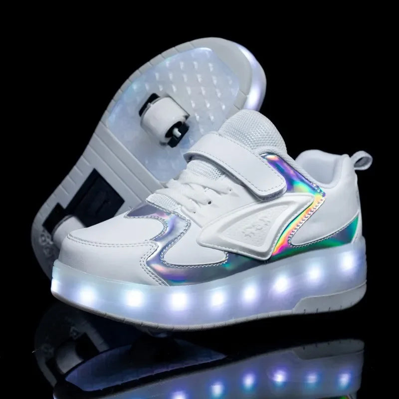 Buty LED na Kółkach dla Dzieci – Sneakersy z Rolkami do Zabawy i Jazdy