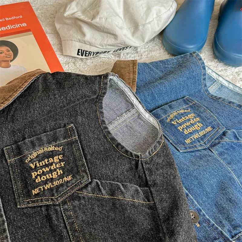Dziecięca Kamizelka Jeansowa – Bezrękawnik Denim w Stylu Vintage (9m–6lat)