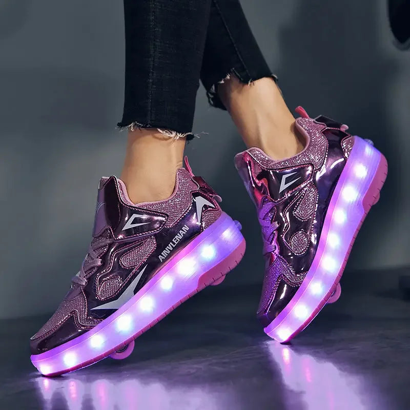 Buty LED na Kółkach dla Dzieci – Sneakersy z Rolkami do Zabawy i Jazdy