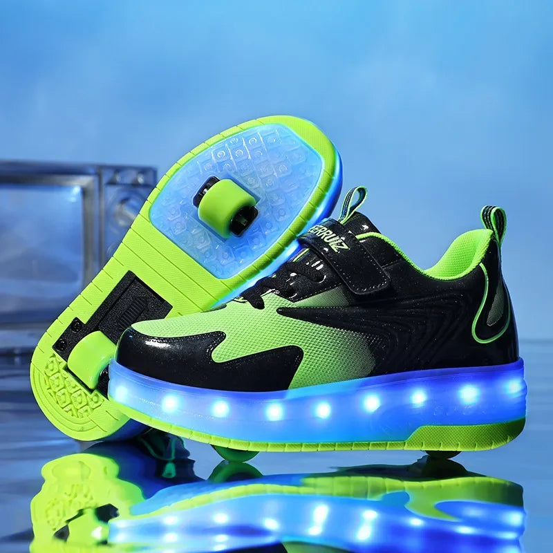 Buty LED na Kółkach dla Dzieci – Sneakersy z Rolkami do Zabawy i Jazdy