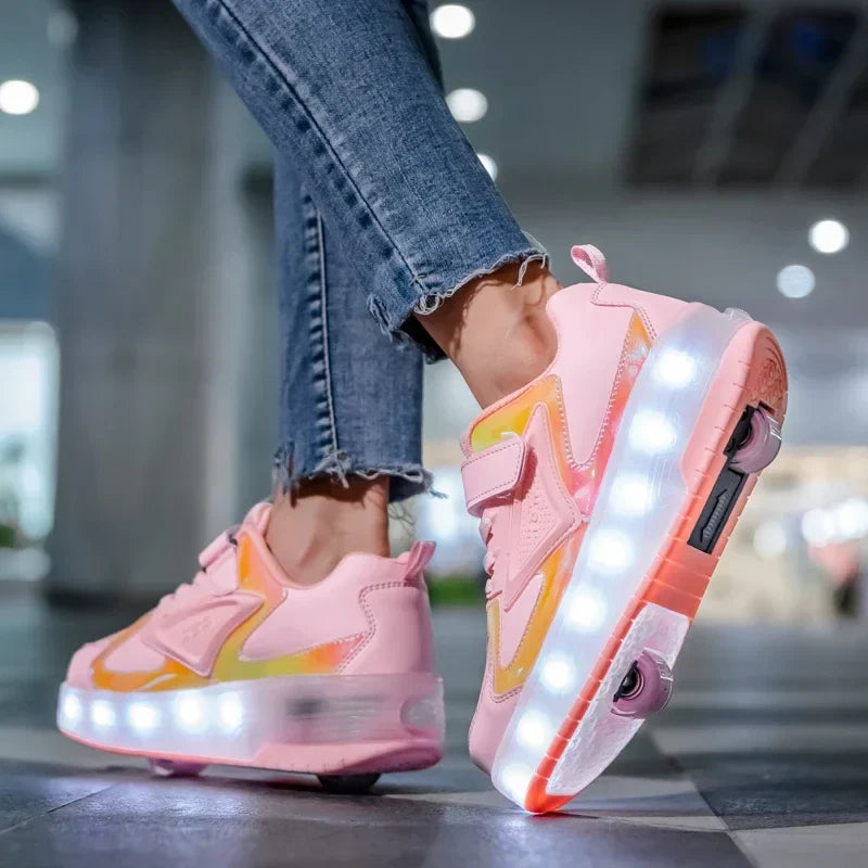 Buty LED na Kółkach dla Dzieci – Sneakersy z Rolkami do Zabawy i Jazdy