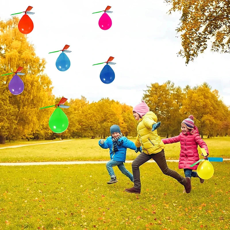 Zabawka Helikopter Balonowy 6 Sztuk – Latające Balony Zabawka Ogrodowa
