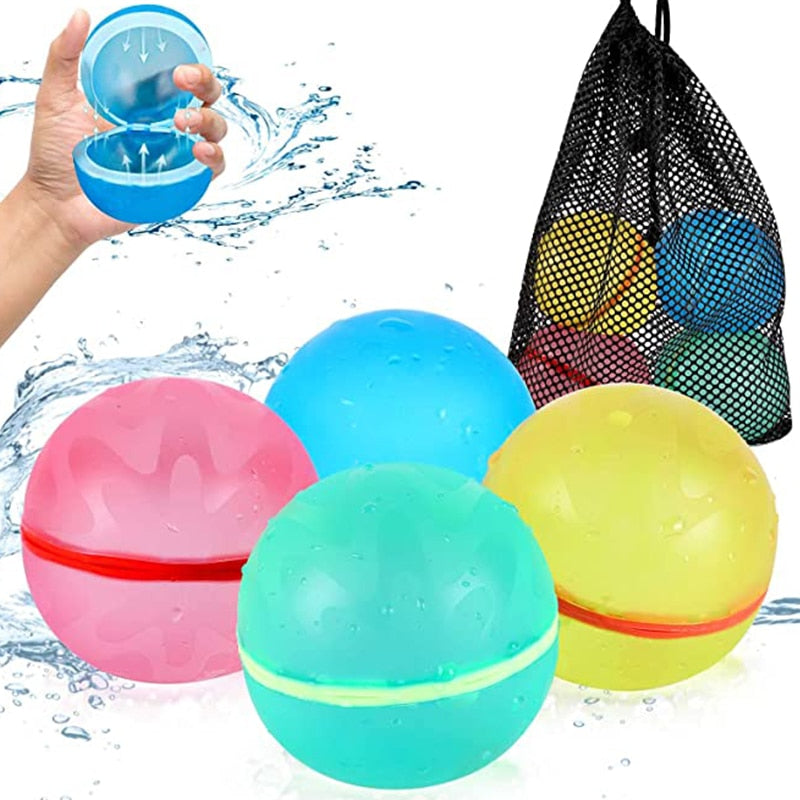 SplashPlay Wielorazowe Balony Wodne – Szybkie Napełnianie, Bezpieczne i Trwałe dla Dzieci od 3 Roku Życia