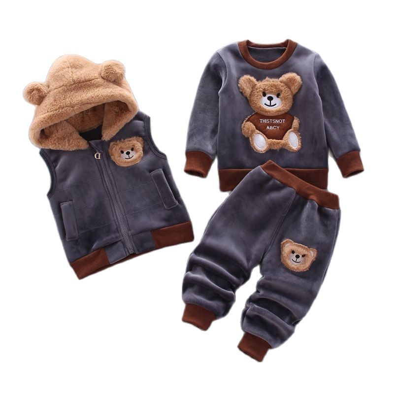 FrostyBear Zimowy Komplet Odzieży dla Dzieci – Ciepły Polar Strój dla Chłopców i Dziewczynek | Idealny na Zewnątrz i do Domu