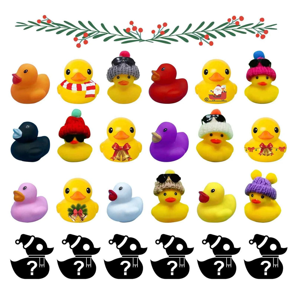 BubbleDuck Kalendarz Adwentowy – Świąteczne Kaczuszki do Kąpieli dla Dzieci | Magiczna Zabawa w Wannie & Radosne Niespodzianki
