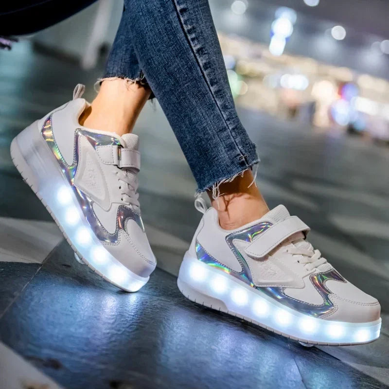 Buty LED na Kółkach dla Dzieci – Sneakersy z Rolkami do Zabawy i Jazdy