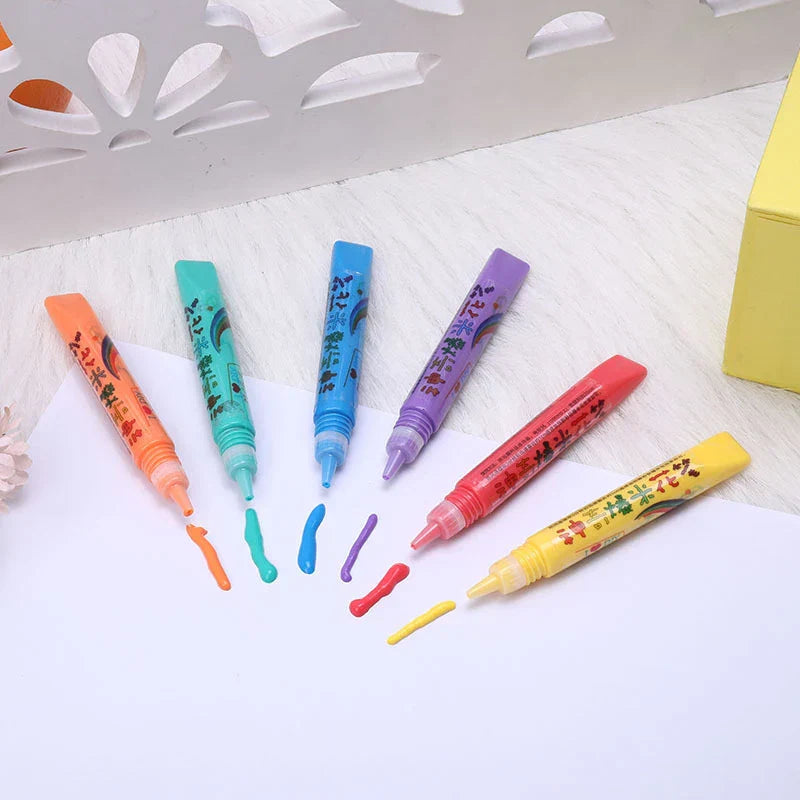 Pisaki 3D Puffy do Kreatywnych Prac dla Dzieci – CreatiGlow ColorPuff Studio | Zestaw 12 Kolorów