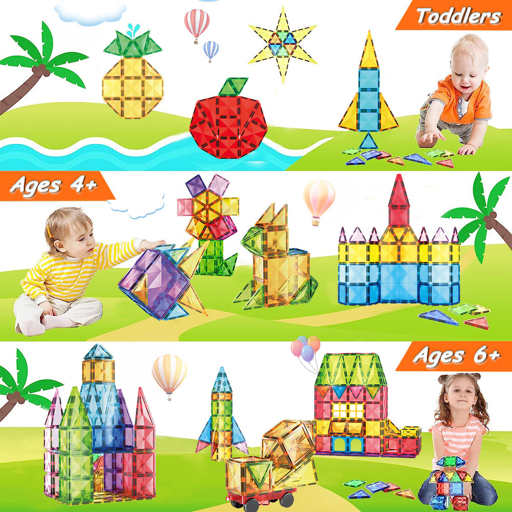 Magnetyczne Klocki Konstrukcyjne - MagnaBrix Creatix, DIY, Zabawka Edukacyjna, 1+ lat