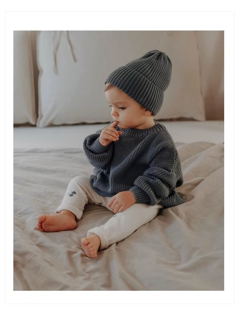 Veluro Kids CozyNest Sweter Dziecięcy – Ciepły Dzianinowy Sweter Zimowy dla Niemowląt i Małych Dzieci (Rozmiar 66–130)
