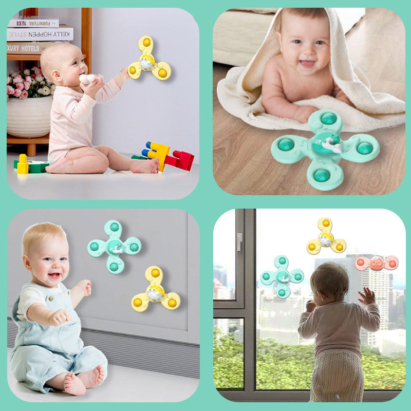 Zestaw 3 Fidget Spinnerów - Sensoryczna Zabawka Kąpielowa dla Maluchów