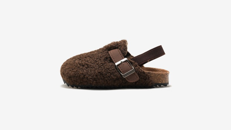 Kapcie z wełną - Luanda Unisex, Beżowy/Brązowy, Owcza skóra, Rozmiar 20-34-More For Mini