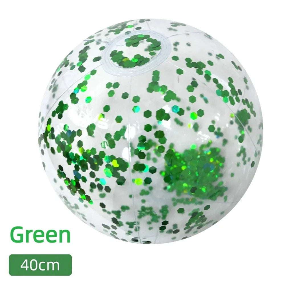 Brokatowa Piłka Plażowa 40CM – Dmuchana Beach Ball