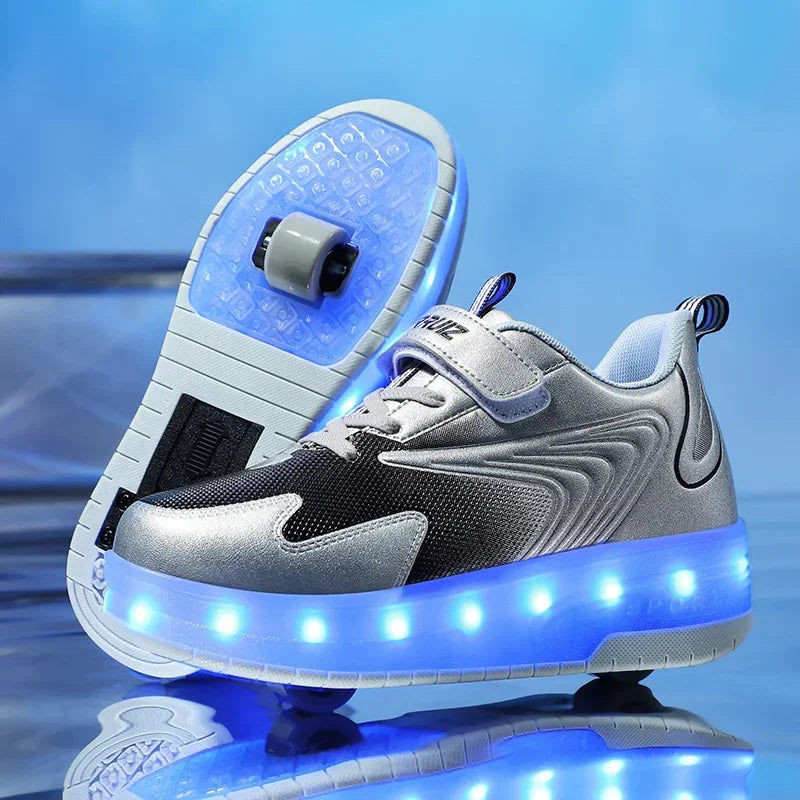 Buty LED na Kółkach dla Dzieci – Sneakersy z Rolkami do Zabawy i Jazdy