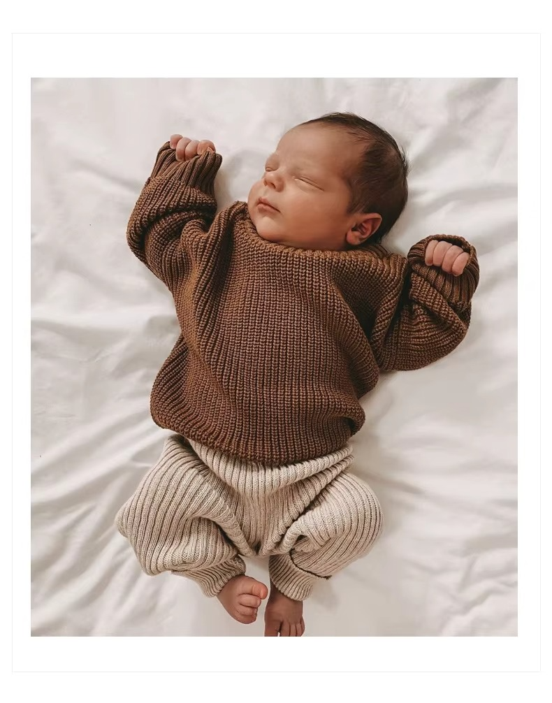 Veluro Kids CozyNest Sweter Dziecięcy – Ciepły Dzianinowy Sweter Zimowy dla Niemowląt i Małych Dzieci (Rozmiar 66–130)