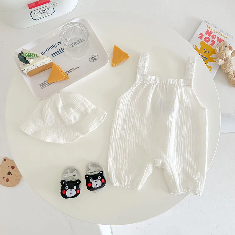 Zestaw Baby Bear – Letnie Body bez Rękawów z Czapeczką przeciwsłoneczną dla Niemowląt 3-24 miesiące