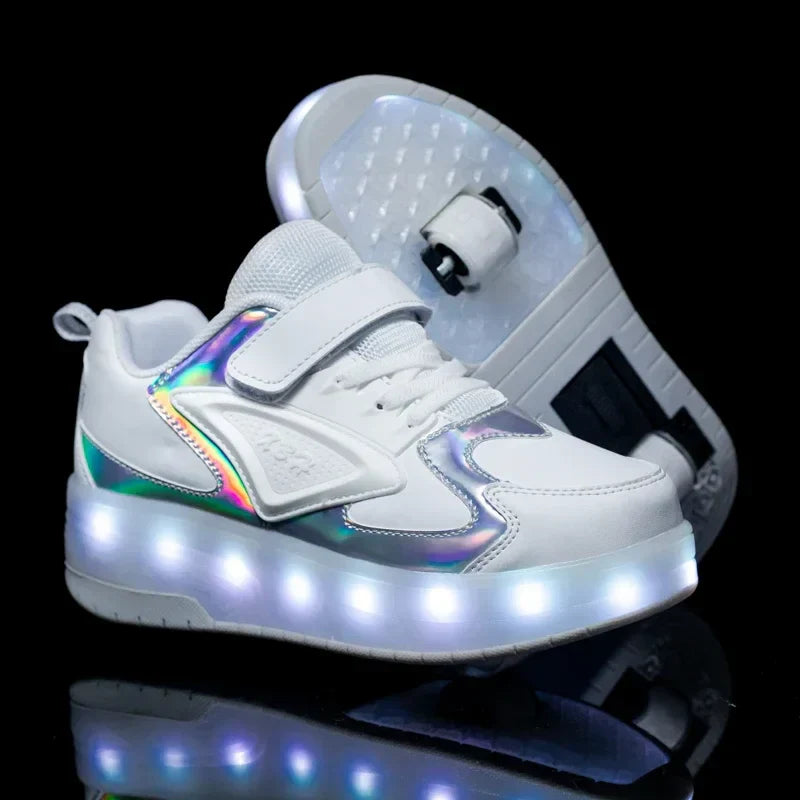 Buty LED na Kółkach dla Dzieci – Sneakersy z Rolkami do Zabawy i Jazdy