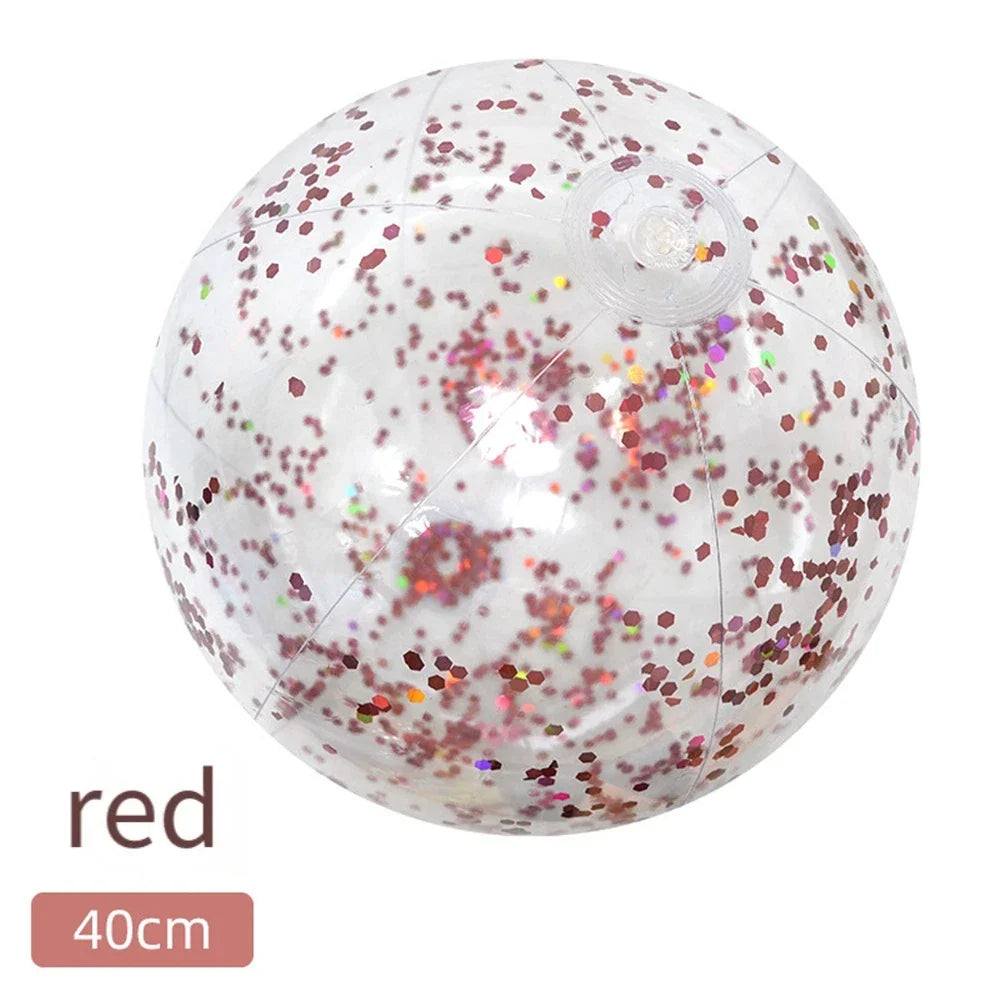 Brokatowa Piłka Plażowa 40CM – Dmuchana Beach Ball
