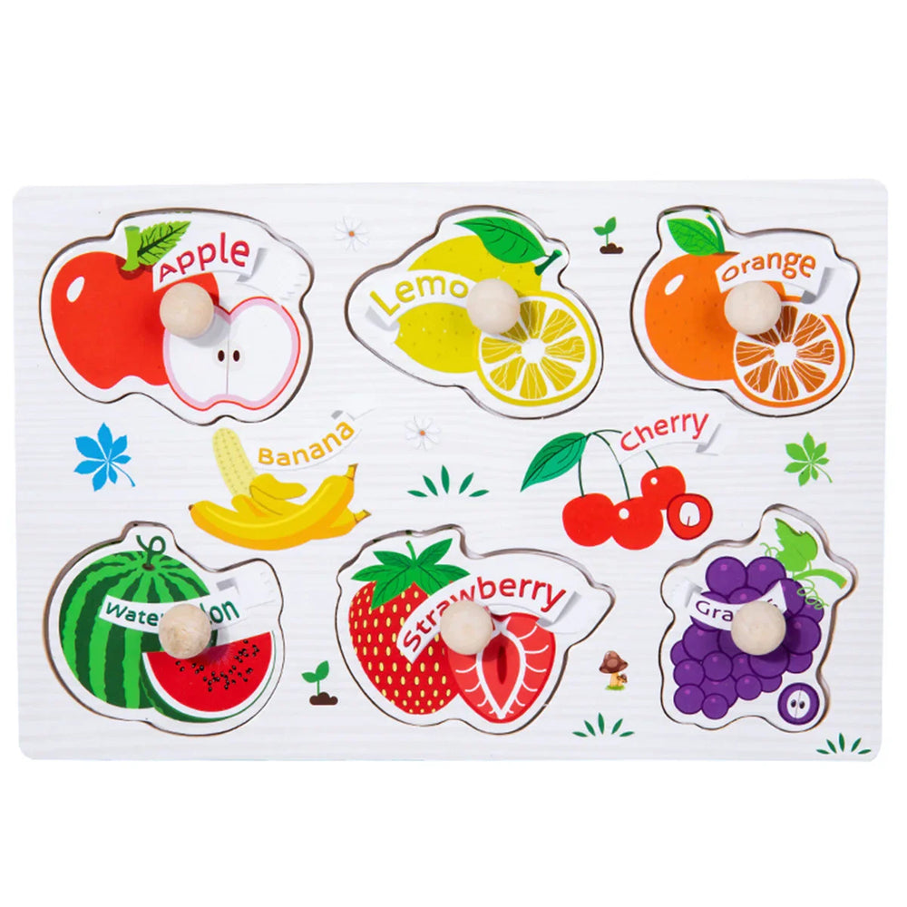 Montessori Drewniane Puzzle dla Dzieci – Zabawka Edukacyjna | 10 Motywów