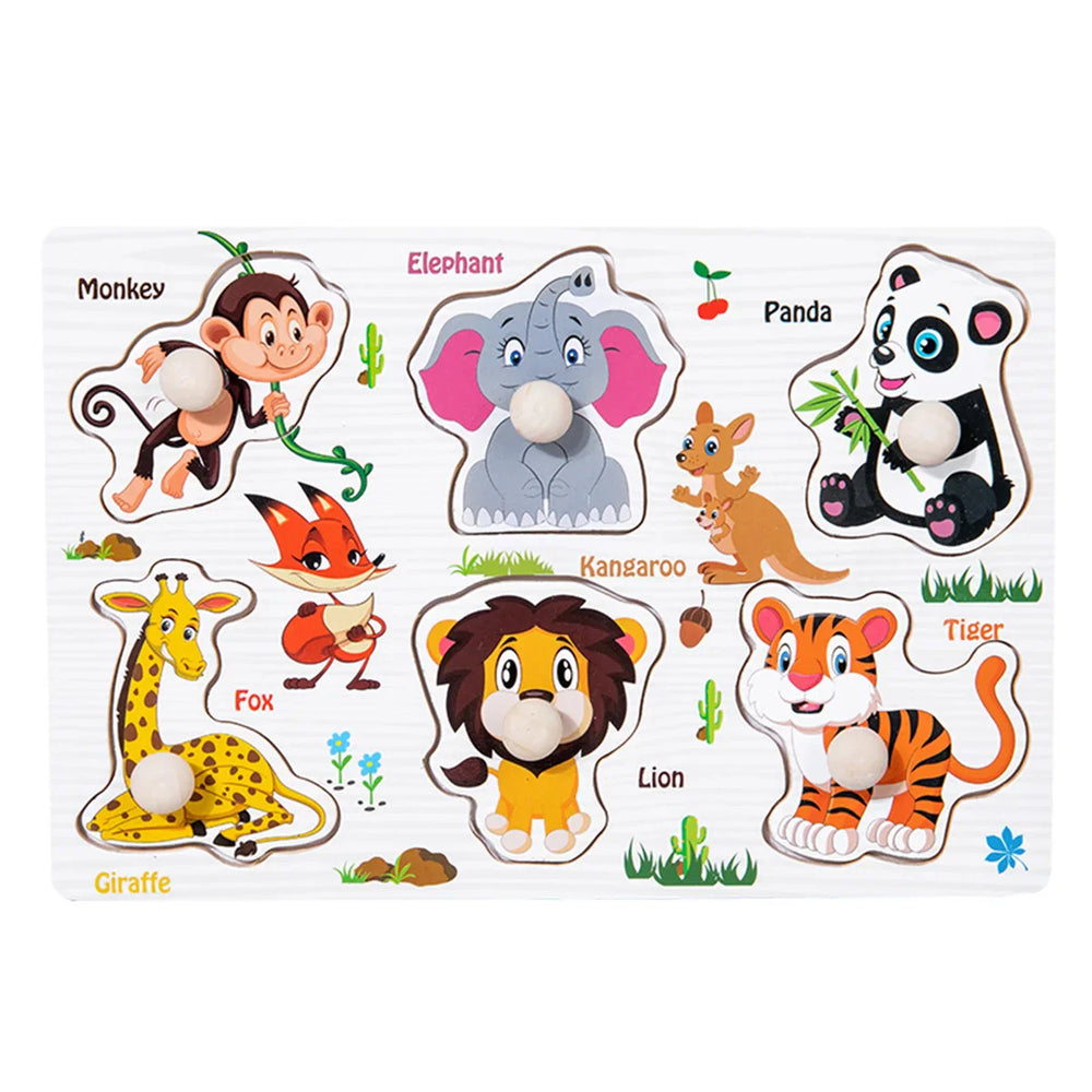 Montessori Drewniane Puzzle dla Dzieci – Zabawka Edukacyjna | 10 Motywów