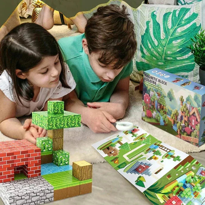 Magnetyczne Klocki Konstrukcyjne dla Dzieci – Edukacyjna Zabawka STEM (48 lub 100 elementów)
