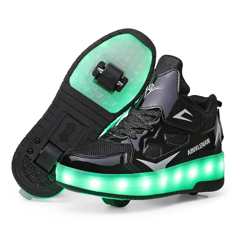 Buty LED na Kółkach dla Dzieci – Sneakersy z Rolkami do Zabawy i Jazdy