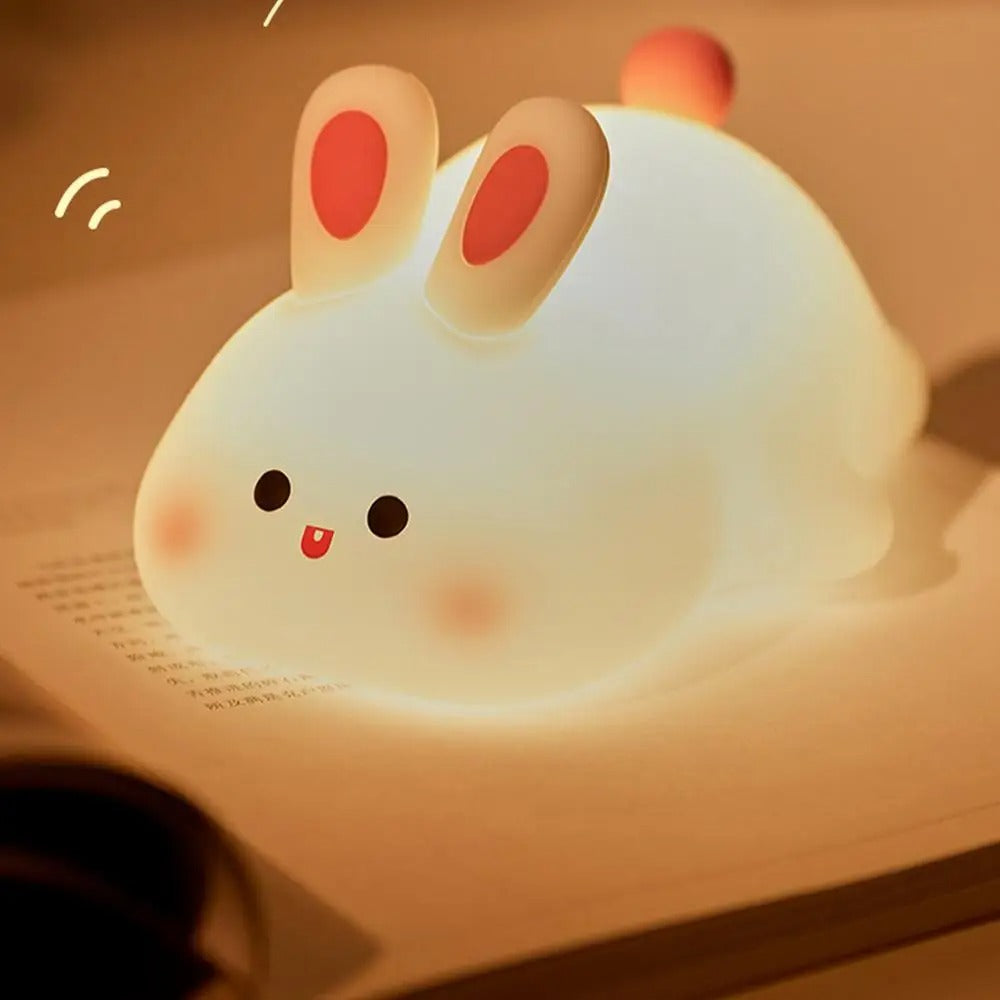 Lampka Nocna Królik dla Dzieci – Miękkie Światło i Przytulny Design | Idealna na Dobranoc