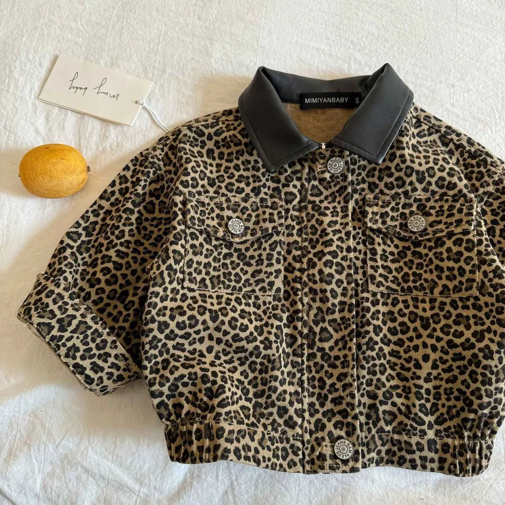 NAROO Leopard Kurtka Dziecięca – Kurtka w Panterkę Unisex Bawełna (0–8 Lat)