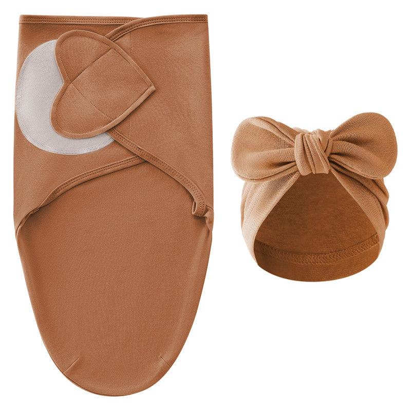 Rożek do pieluszki i czapeczka - DreamNest Luxe, Unisex, Szary/Zielony/Różowy/Biały/Brązowy, Bawełna, Noworodek