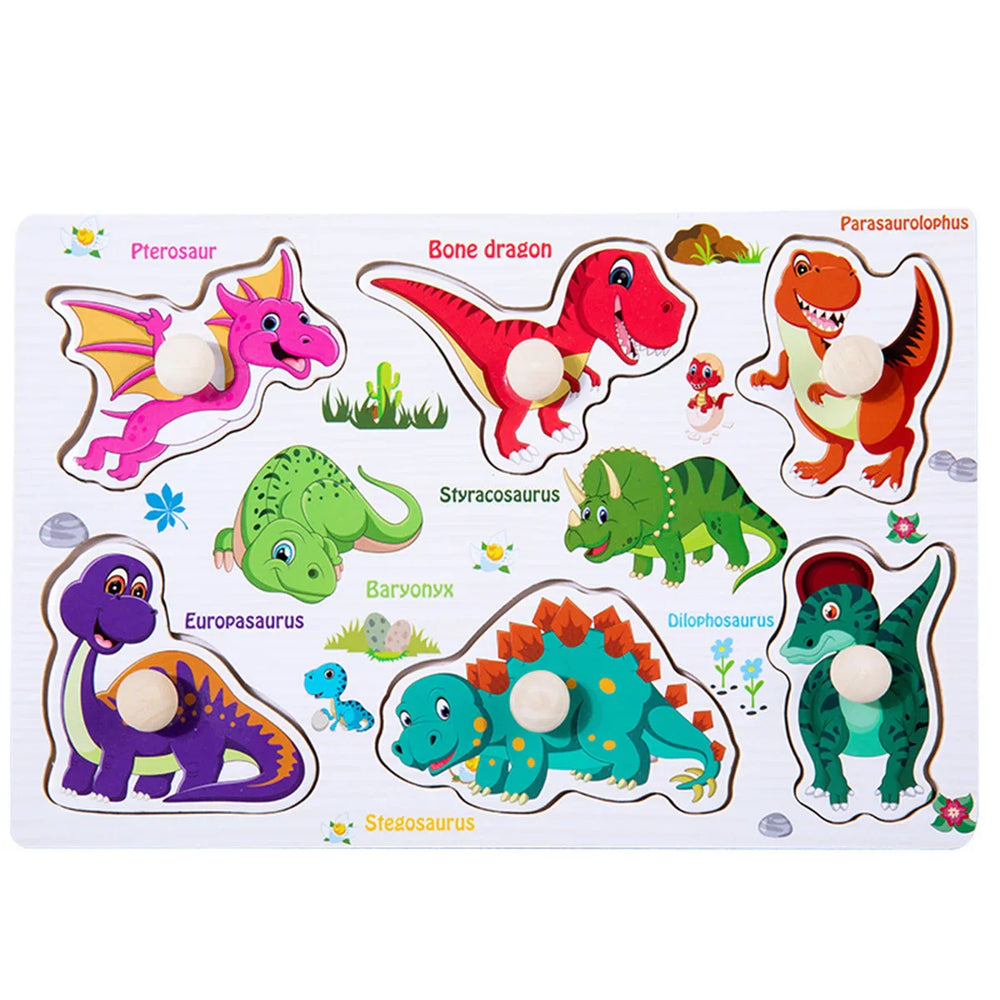 Montessori Drewniane Puzzle dla Dzieci – Zabawka Edukacyjna | 10 Motywów