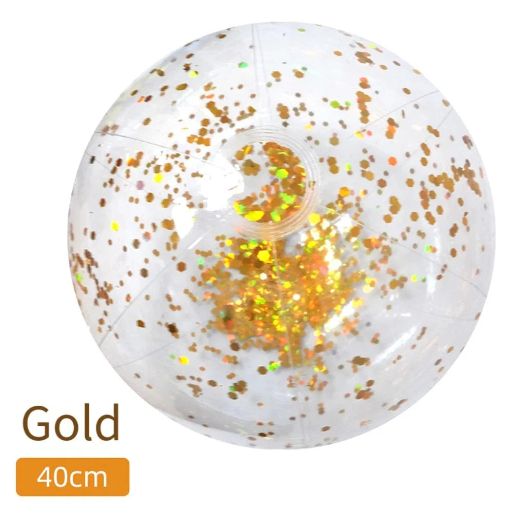 Brokatowa Piłka Plażowa 40CM – Dmuchana Beach Ball
