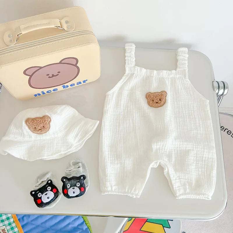 Zestaw Baby Bear – Letnie Body bez Rękawów z Czapeczką przeciwsłoneczną dla Niemowląt 3-24 miesiące