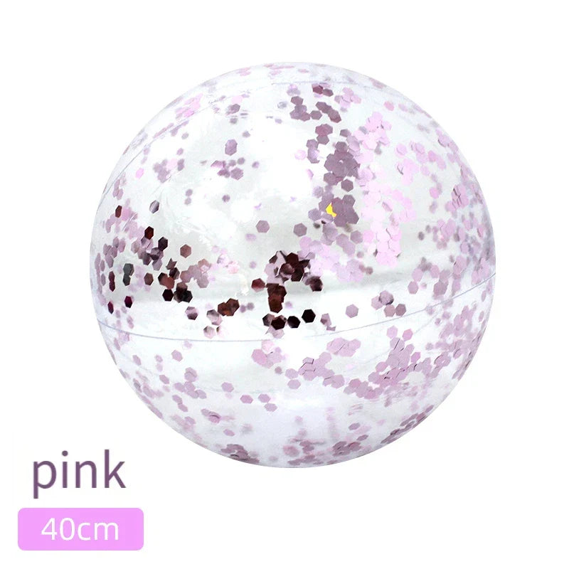 Brokatowa Piłka Plażowa 40CM – Dmuchana Beach Ball