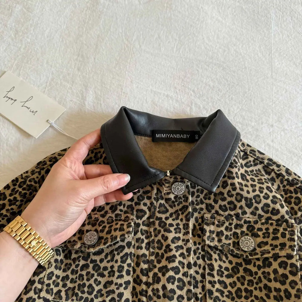 NAROO Leopard Kurtka Dziecięca – Kurtka w Panterkę Unisex Bawełna (0–8 Lat)