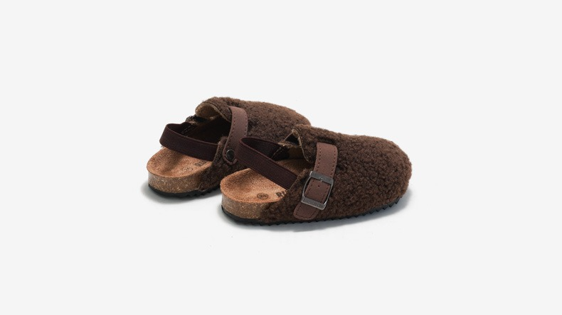 Kapcie z wełną - Luanda Unisex, Beżowy/Brązowy, Owcza skóra, Rozmiar 20-34-More For Mini