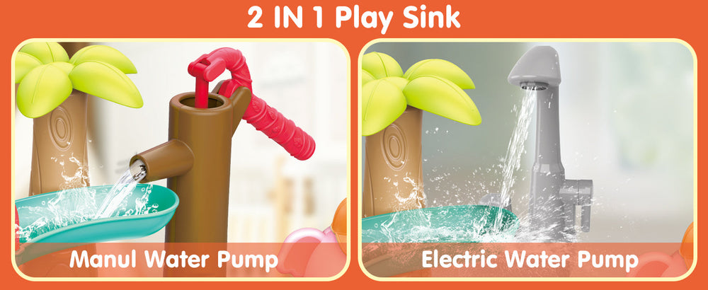 AquaFun PlayPark Stolik do Zabaw Wodnych – Edukacyjna Zabawka Wodna z Fontanną, Zjeżdżalnią i Zwierzątkami | Do Użytku Wewnątrz i Na Zewnątrz | Wiek 2–6 Lat