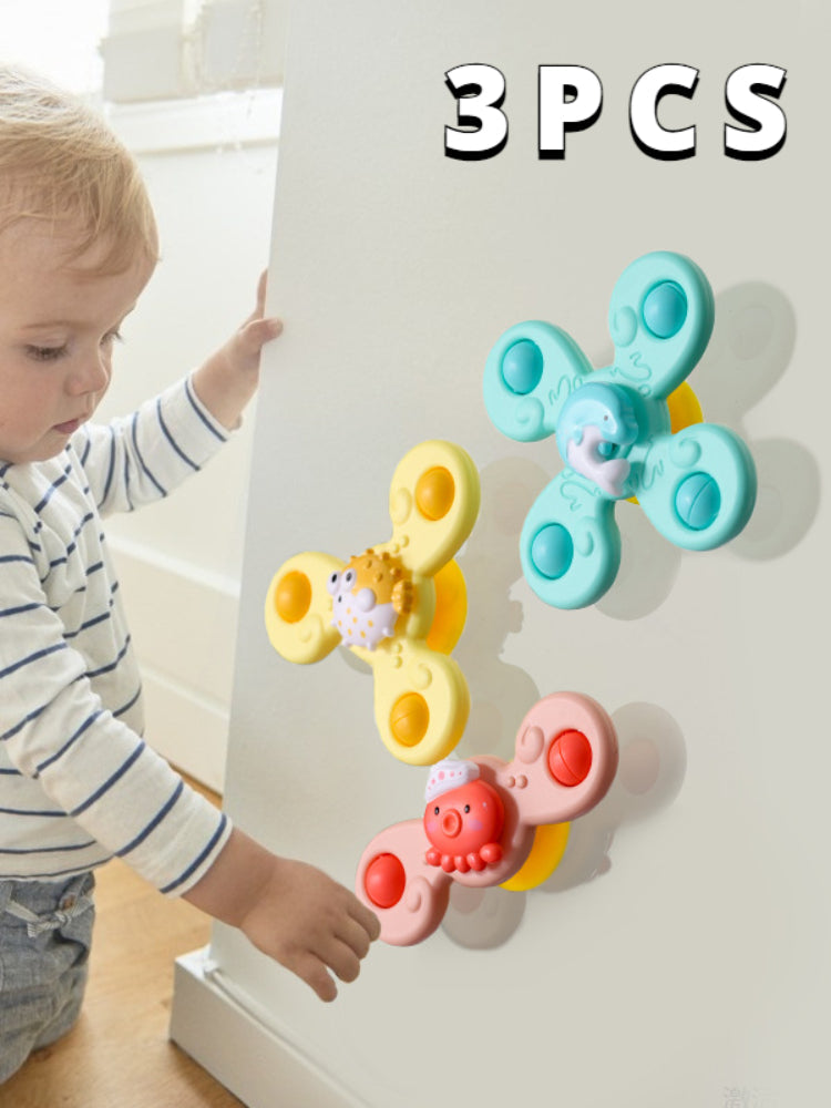 Zestaw 3 Fidget Spinnerów - Sensoryczna Zabawka Kąpielowa dla Maluchów