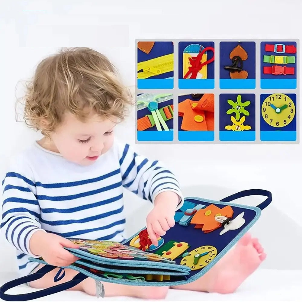 Montessori Busy Book – Książka Aktywności dla Dzieci Nauka Ubierania