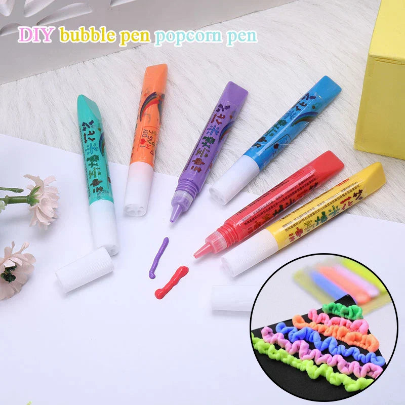 Pisaki 3D Puffy do Kreatywnych Prac dla Dzieci – CreatiGlow ColorPuff Studio | Zestaw 12 Kolorów