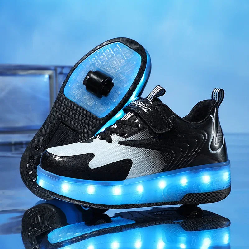 Buty LED na Kółkach dla Dzieci – Sneakersy z Rolkami do Zabawy i Jazdy
