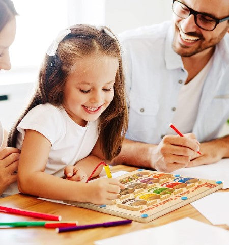 WoodlandJoy Magnetyczna Tablica Sortująca – Edukacyjna Gra Labirynt dla Dzieci