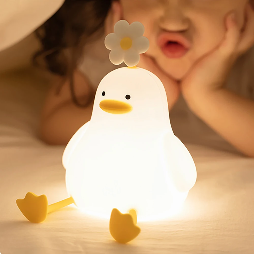 LumoKids Lampka Nocna Kaczuszka – Bezpieczna i Uspokajająca dla Dzieci