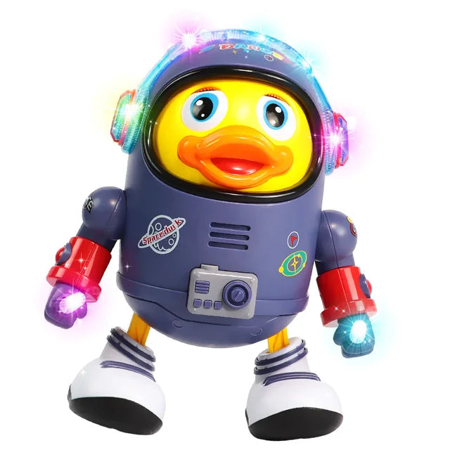 Kaczka Astronauta - Zabawka Edukacyjna dla Niemowląt, Żółta/Niebieska, Bez BPA, 6+ M-More For Mini