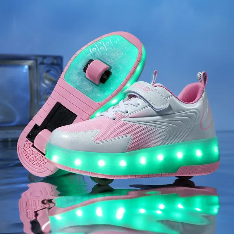 Buty LED na Kółkach dla Dzieci – Sneakersy z Rolkami do Zabawy i Jazdy