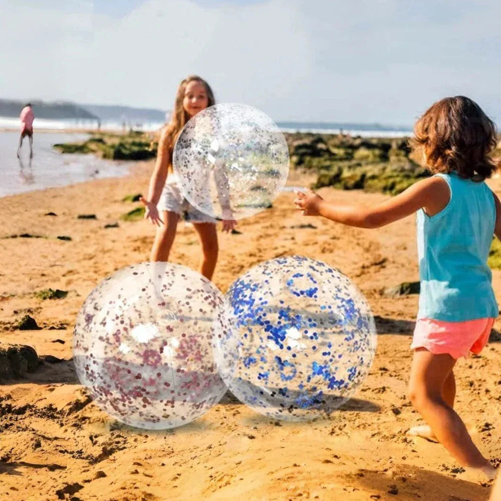 Brokatowa Piłka Plażowa 40CM – Dmuchana Beach Ball