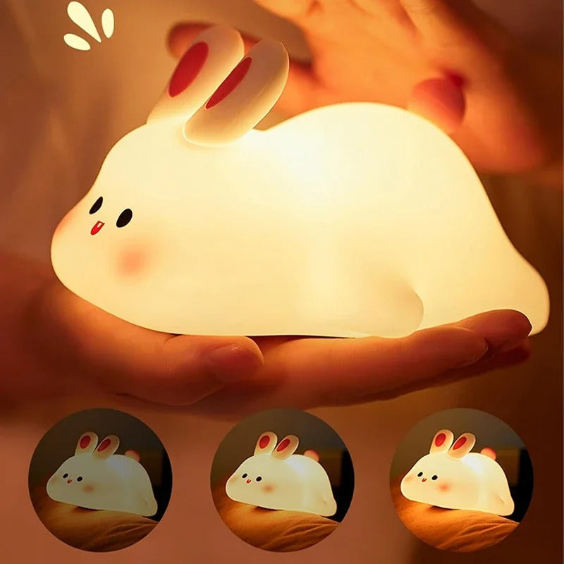 Lampka Nocna Królik dla Dzieci – Miękkie Światło i Przytulny Design | Idealna na Dobranoc