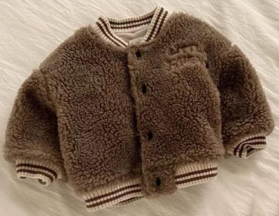 Kurtka Teddy Bomber dla Dzieci | Miękka Ciepła Zimowa Kurtka Unisex | 9 Miesięcy – 3 Lata | Wygląd Fleece ze Sportowymi Ściągaczami
