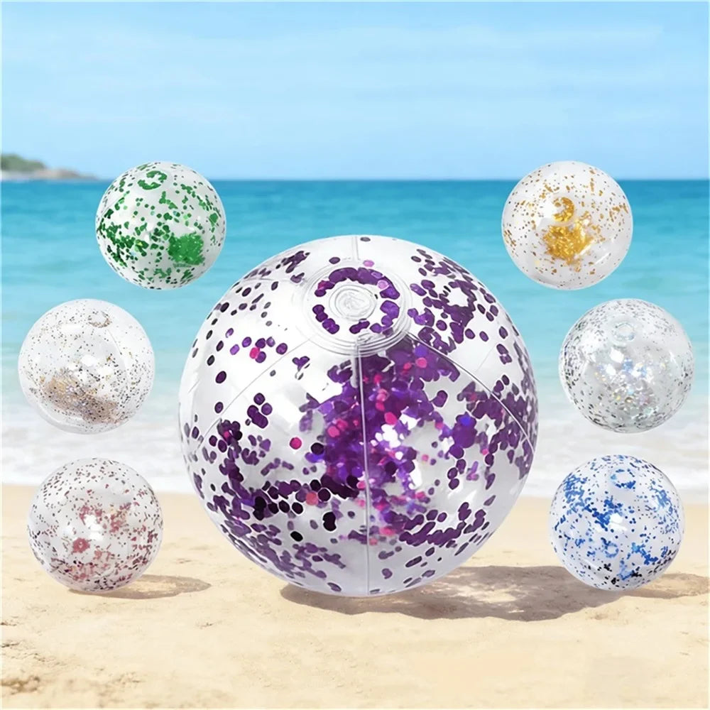 Brokatowa Piłka Plażowa 40CM – Dmuchana Beach Ball