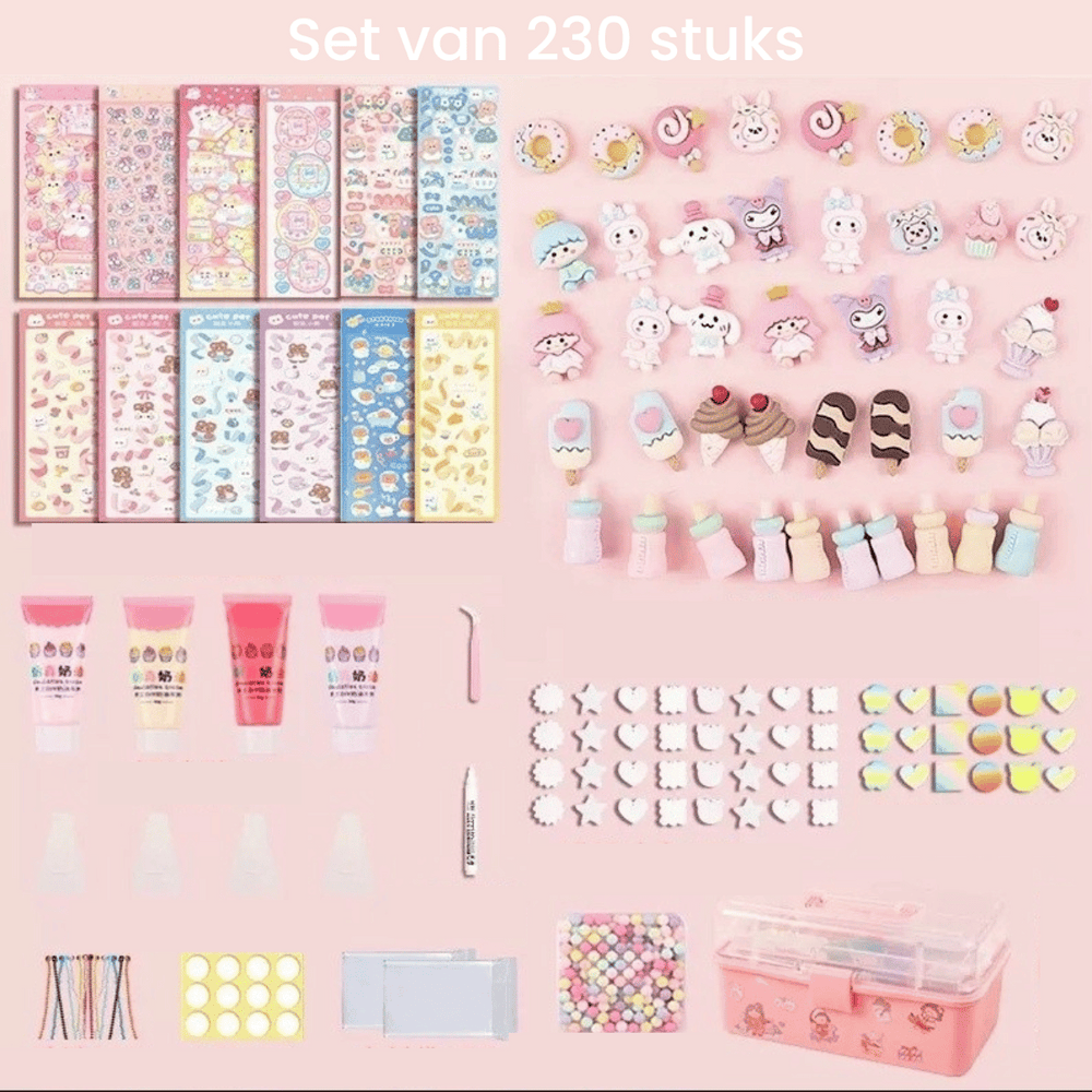 Zestaw Naklejek DIY dla Dzieci – Kreatywny Kit z 93 Elementami i Akcesoriami (3+ Lata)